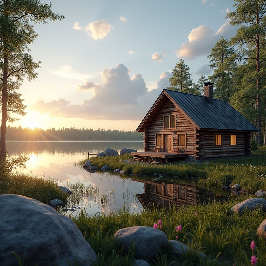 Villa Kajo on modernisti varusteltu neljän hengen perinteinen hirsimökki, joka sijaitsee välittömästi rannan läheisyydessä.