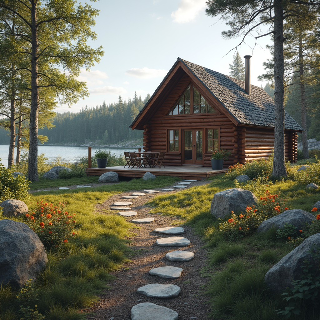 Villa Aamunkoi on modernisti varusteltu perinteinen viiden hengen hirsimökki, joka sijaitsee välittömästi rannan läheisyydessä.